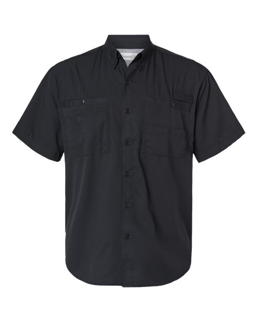 Paragon 700 Hatteras Performance Short Sleeve Fishing Shirt #color_Black