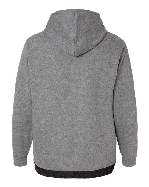 MV Sport 23112 Mixed Media Hooded Sweatshirt #color_Graphite/ Black