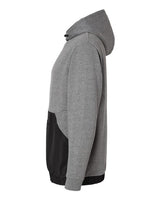 MV Sport 23112 Mixed Media Hooded Sweatshirt #color_Graphite/ Black