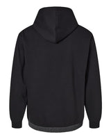 MV Sport 23112 Mixed Media Hooded Sweatshirt #color_Black/ Charcoal