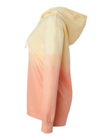 MV Sport W20185 Women's French Terry Ombré Hooded Sweatshirt #color_Sunray/ Creamsicle