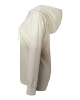 MV Sport W20185 Women's French Terry Ombré Hooded Sweatshirt #color_Ecru/ Atmosphere