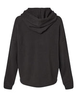 MV Sport W23101 Women's Angel Fleece Crop Hooded Sweatshirt #color_Black