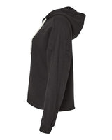 MV Sport W23101 Women's Angel Fleece Crop Hooded Sweatshirt #color_Black