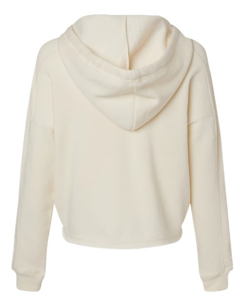 MV Sport W23101 Women's Angel Fleece Crop Hooded Sweatshirt #color_Ecru