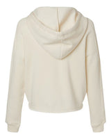 MV Sport W23101 Women's Angel Fleece Crop Hooded Sweatshirt #color_Ecru