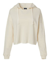 MV Sport W23101 Women's Angel Fleece Crop Hooded Sweatshirt #color_Ecru