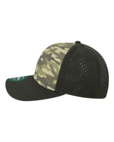 LEGACY REMPA Reclaim Mid-Pro Adjustable Cap #color_Dark Olive Green Camo/ Black