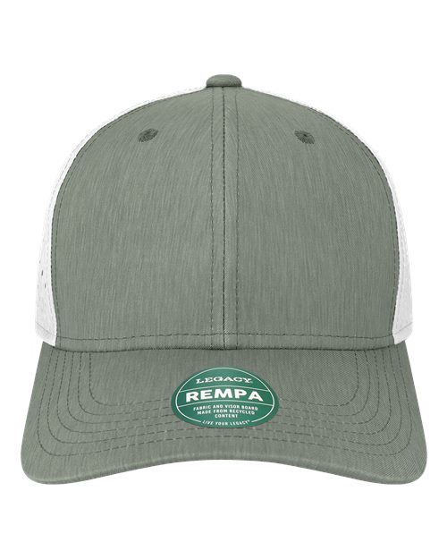 LEGACY REMPA Reclaim Mid-Pro Adjustable Cap #color_Eco Dark Grey/ White