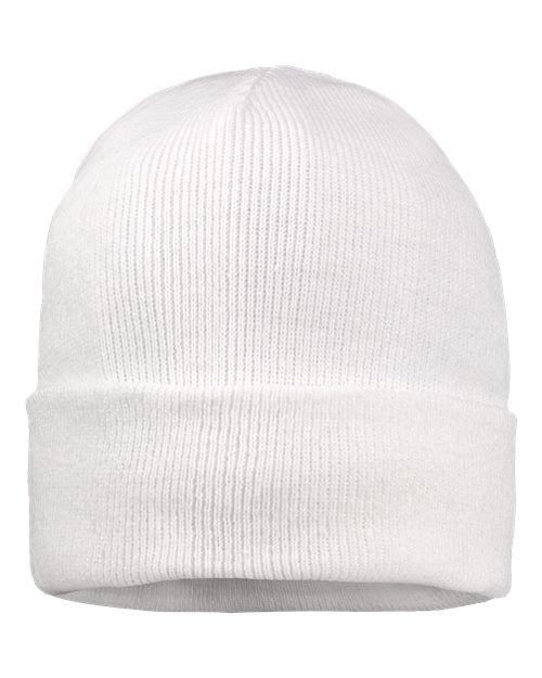 ""Sportsman SP12FL 12" Fleece Lined Cuffed Beanie" #color_White"