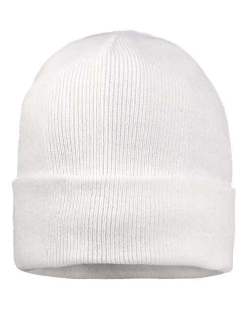 ""Sportsman SP12FL 12" Fleece Lined Cuffed Beanie" #color_White"