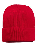 ""Sportsman SP12JL 12" Jersey Lined Cuffed Beanie" #color_Red"