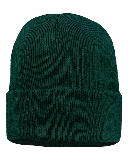 ""Sportsman SP12JL 12" Jersey Lined Cuffed Beanie" #color_Forest Green"