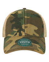 LEGACY OFAY Youth Old Favorite Trucker Cap #color_Army Camo/ Khaki