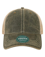 LEGACY OFAY Youth Old Favorite Trucker Cap #color_Black/ Khaki