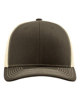 Richardson 112 Snapback Trucker Cap #color_Chocolate Chip/ Birch
