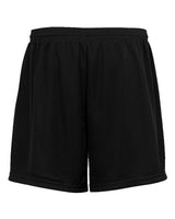 ""Badger 2225 Youth Tricot 4" Mesh Shorts" #color_Black"