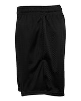 ""Badger 2225 Youth Tricot 4" Mesh Shorts" #color_Black"