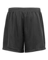 ""Badger 2225 Youth Tricot 4" Mesh Shorts" #color_Graphite"