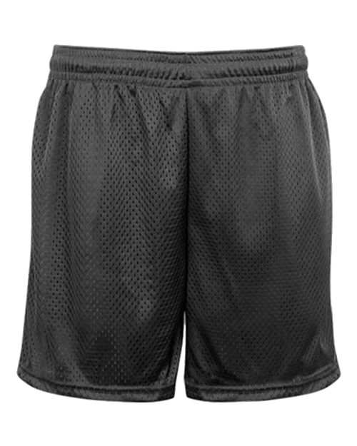 ""Badger 2225 Youth Tricot 4" Mesh Shorts" #color_Graphite"
