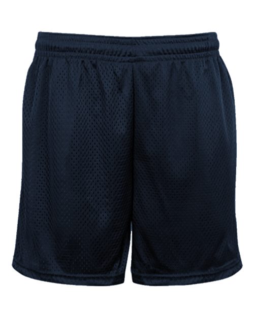 ""Badger 2225 Youth Tricot 4" Mesh Shorts" #color_Navy"