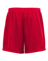 ""Badger 2225 Youth Tricot 4" Mesh Shorts" #color_Red"