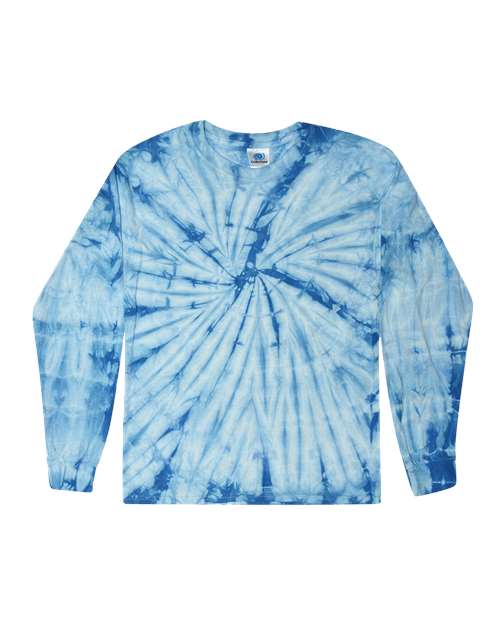 Colortone 2000 Tie-Dyed Long Sleeve T-Shirt #color_Spider Baby Blue