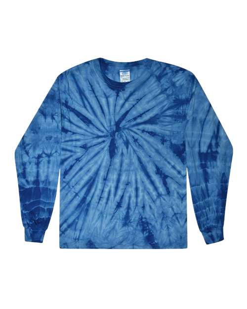 Colortone 2000 Tie-Dyed Long Sleeve T-Shirt #color_Spider Royal