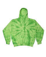 Colortone 8777 Tie-Dyed Hooded Sweatshirt #color_Spider Lime