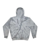 Colortone 8777 Tie-Dyed Hooded Sweatshirt #color_Spider Silver