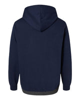 MV Sport 23112 Mixed Media Hooded Sweatshirt #color_Navy/ Charcoal