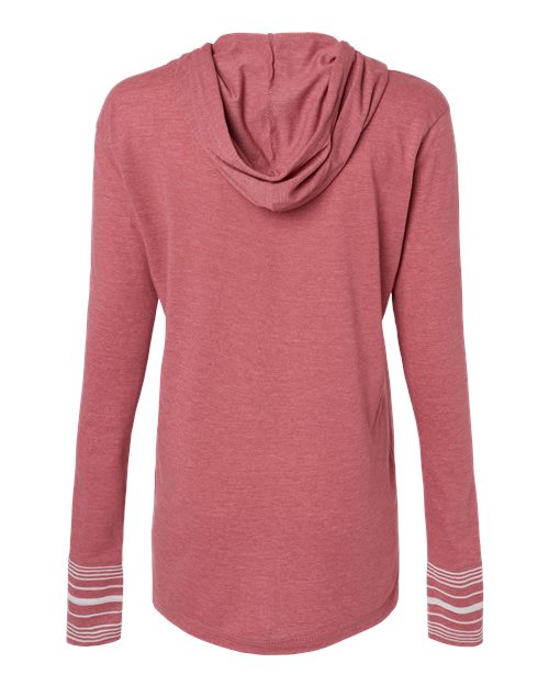 MV Sport W19439 Women's Heathered Jersey Hooded Tunic #color_Dusty Rose