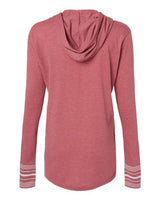 MV Sport W19439 Women's Heathered Jersey Hooded Tunic #color_Dusty Rose