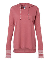 MV Sport W19439 Women's Heathered Jersey Hooded Tunic #color_Dusty Rose