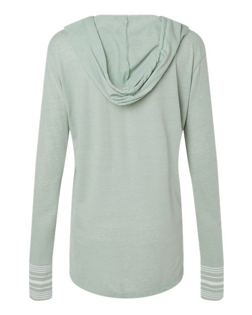 MV Sport W19439 Women's Heathered Jersey Hooded Tunic #color_Greenstone