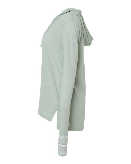 MV Sport W19439 Women's Heathered Jersey Hooded Tunic #color_Greenstone