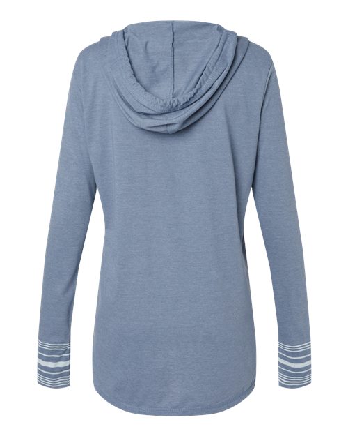 MV Sport W19439 Women's Heathered Jersey Hooded Tunic #color_Stonewash