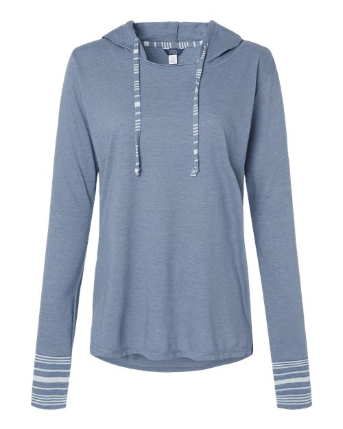 MV Sport W19439 Women's Heathered Jersey Hooded Tunic #color_Stonewash