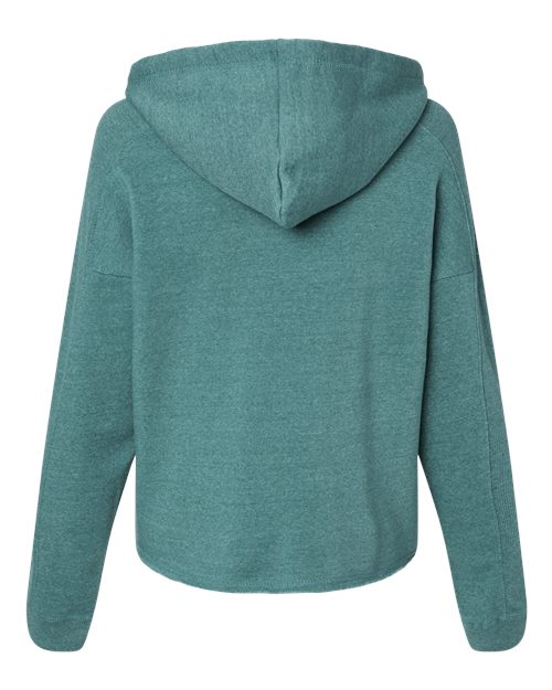 MV Sport W23101 Women's Angel Fleece Crop Hooded Sweatshirt #color_Mallard Green