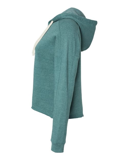 MV Sport W23101 Women's Angel Fleece Crop Hooded Sweatshirt #color_Mallard Green