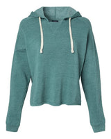 MV Sport W23101 Women's Angel Fleece Crop Hooded Sweatshirt #color_Mallard Green