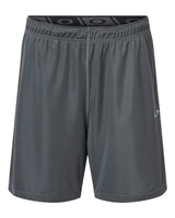""Oakley FOA405933 Team Issue Hydrolix 7" Shorts with Drawcord" #color_Forged Iron"