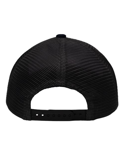 Sportsman SP1550 Modern Five-Panel Trucker Fit Cap #color_Black/ Black
