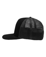 Sportsman SP1550 Modern Five-Panel Trucker Fit Cap #color_Black/ Black