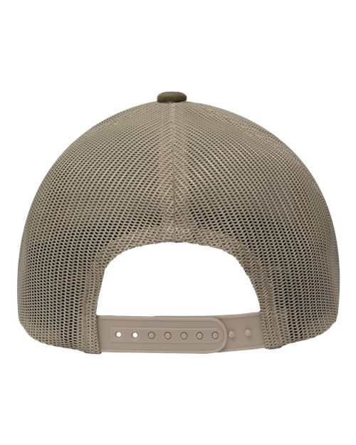Sportsman SP1550 Modern Five-Panel Trucker Fit Cap #color_Dark Olive Green/ Khaki