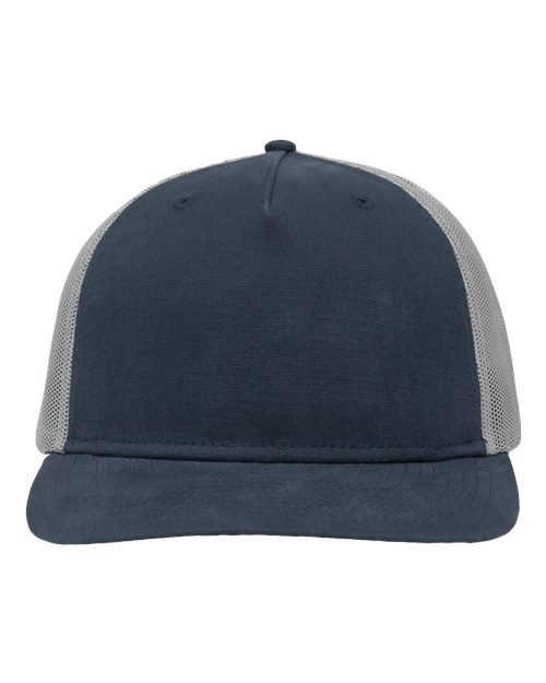 Sportsman SP1550 Modern Five-Panel Trucker Fit Cap #color_Navy/ Grey