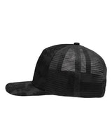 Sportsman SP1550 Modern Five-Panel Trucker Fit Cap #color_Old Wash Black/ Black