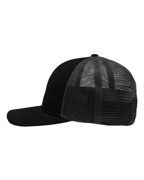 Sportsman SP1650 Modern Six-Panel Trucker Fit Cap #color_Black/ Black