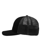 Sportsman SP1650 Modern Six-Panel Trucker Fit Cap #color_Black/ Black