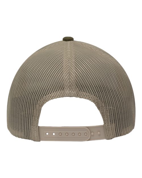 Sportsman SP1650 Modern Six-Panel Trucker Fit Cap #color_Dark Olive Green/ Khaki